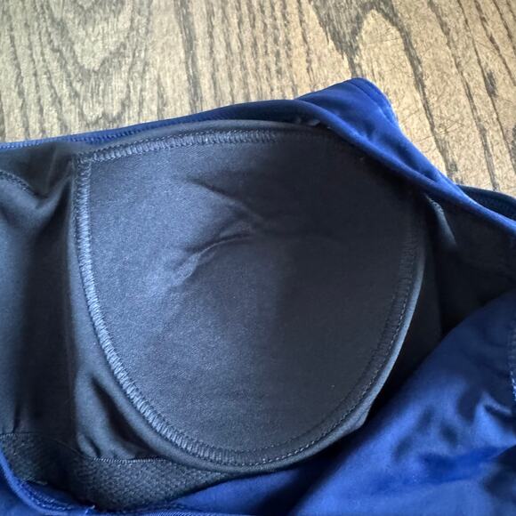 Lands End Womens Solid Navy Blue One Piece Swim Suit Size 14 Slimming - Picture 3 of 8